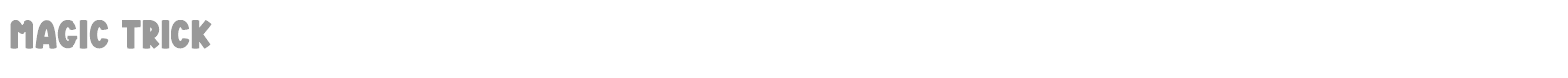 Magic Trick font preview